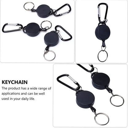 Outdoor Key Chain With Hook Frosted Extendable Portable