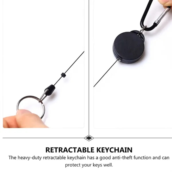 Outdoor Key Chain With Hook Frosted Extendable Portable
