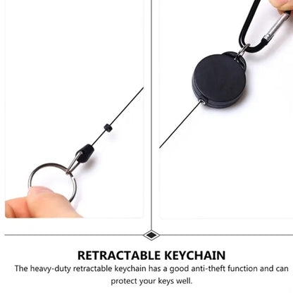 Outdoor Key Chain With Hook Frosted Extendable Portable