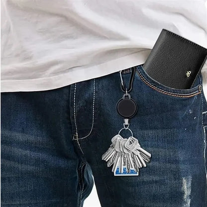 Outdoor Key Chain With Hook Frosted Extendable Portable