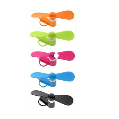 Mini Silica Gel Cell Phone Fan Multiple Interface