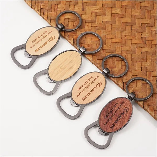 Wooden Bottle Opener Keychains Creative And Personalized