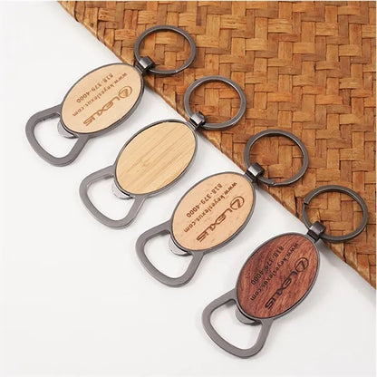 Wooden Bottle Opener Keychains Creative And Personalized