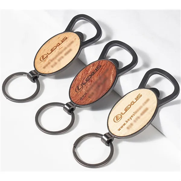 Wooden Bottle Opener Keychains Creative And Personalized