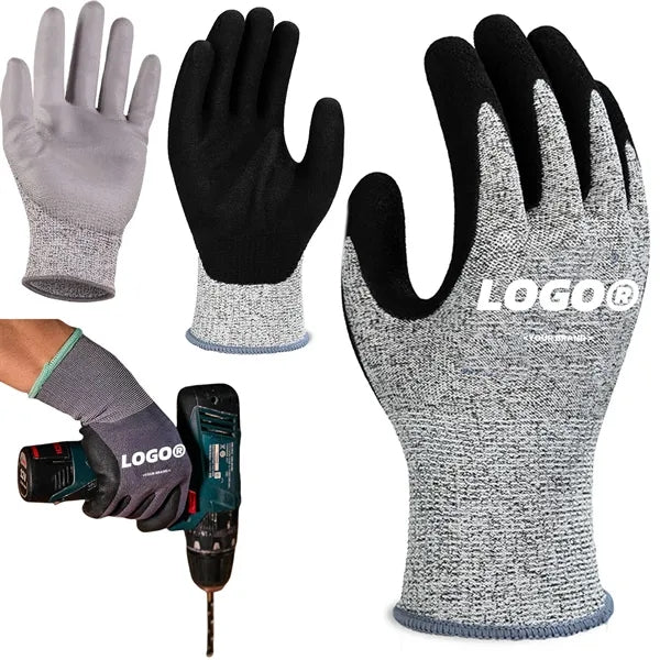 HPPE Anti Cutting Latex Safety Men Working Gloves