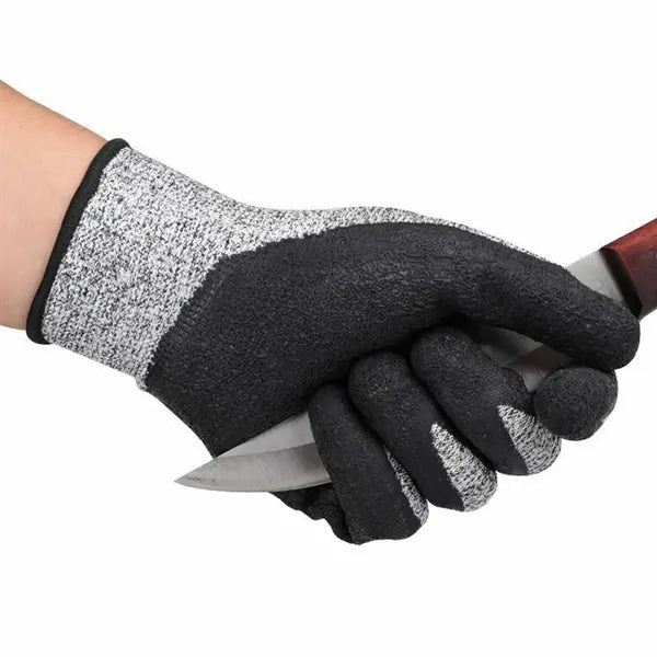 HPPE Anti Cutting Latex Safety Men Working Gloves