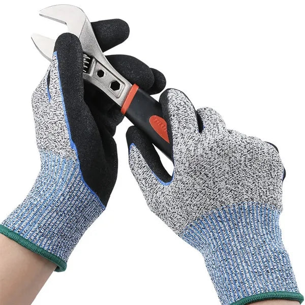 HPPE Anti Cutting Latex Safety Men Working Gloves