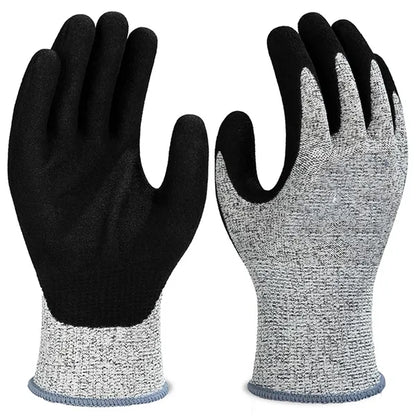 HPPE Anti Cutting Latex Safety Men Working Gloves