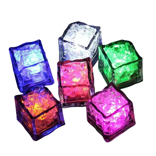 Waterproof LED Light-Up Ice Cubes Color Changing Party Decor