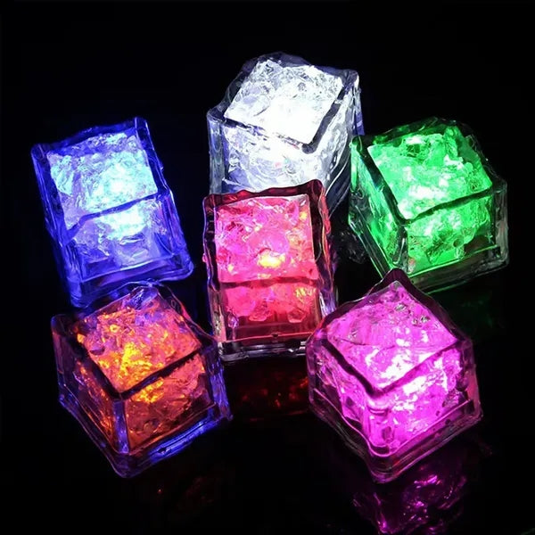 Waterproof LED Light-Up Ice Cubes Color Changing Party Decor