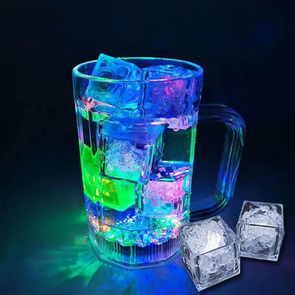 Waterproof LED Light-Up Ice Cubes Color Changing Party Decor