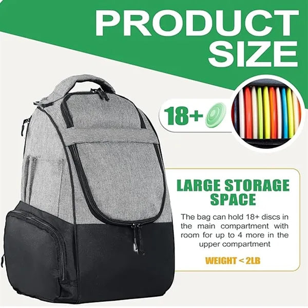 Durable Large Capacity Disc Golf Backpack Sports Bag