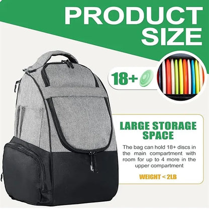 Durable Large Capacity Disc Golf Backpack Sports Bag
