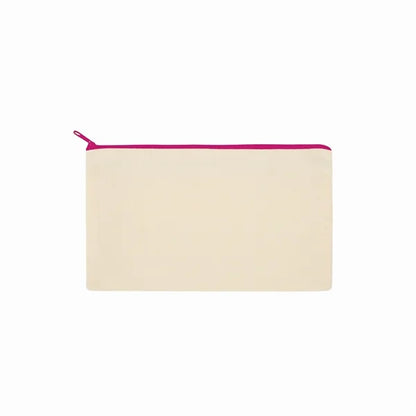 Customizable Blank Canvas Cosmetic Zipper Bag Pencil Case