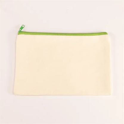Customizable Blank Canvas Cosmetic Zipper Bag Pencil Case
