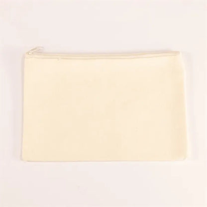 Customizable Blank Canvas Cosmetic Zipper Bag Pencil Case