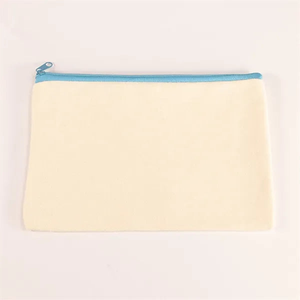 Customizable Blank Canvas Cosmetic Zipper Bag Pencil Case