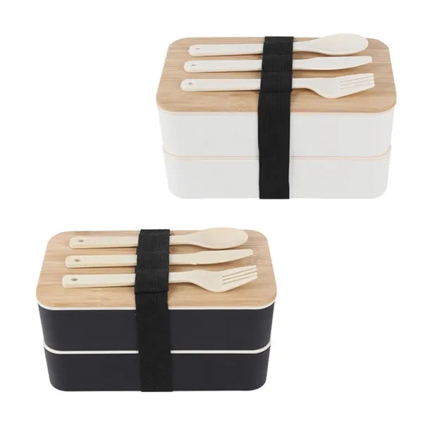 Generic Design Bento Box Bamboo Cover Eco Friendly Material