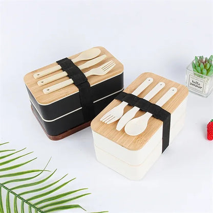 Generic Design Bento Box Bamboo Cover Eco Friendly Material