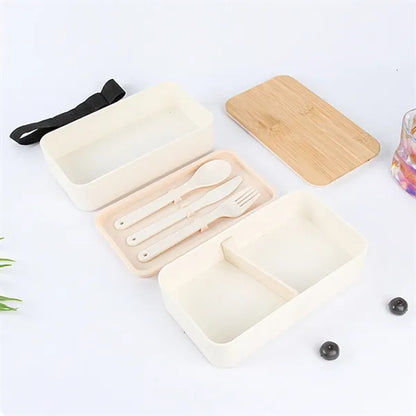 Generic Design Bento Box Bamboo Cover Eco Friendly Material