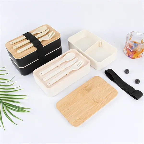 Generic Design Bento Box Bamboo Cover Eco Friendly Material