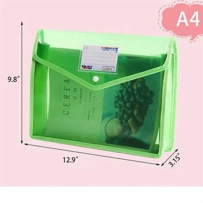 Waterproof Transparent  Mesh Zipper Data Storage Bag