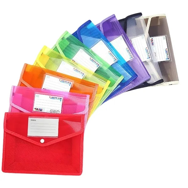 Waterproof Transparent  Mesh Zipper Data Storage Bag