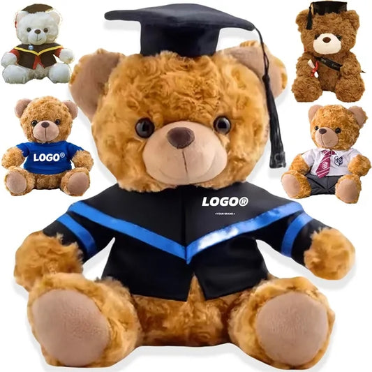 Cute Teddy Bear Plush Toy Graduation Doll Custom Logo