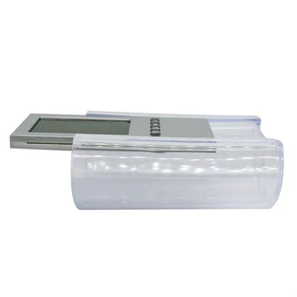 LCD Digital Alarm Clock Desk Calendar Pen Holder Organizer