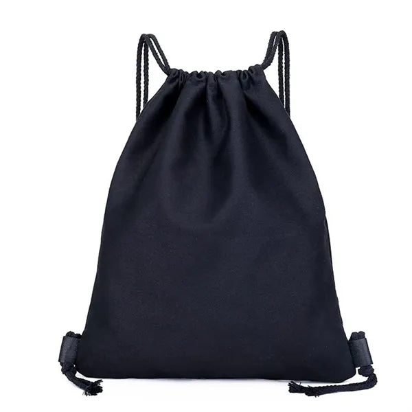 Blank Cotton Canvas Drawstring Bags Storage Backpack