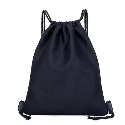 Blank Cotton Canvas Drawstring Bags Storage Backpack