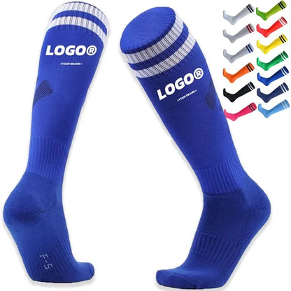 Sport Custom Anti Slip Knee High Athletic Football Socks
