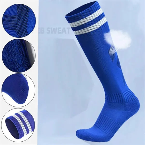 Sport Custom Anti Slip Knee High Athletic Football Socks