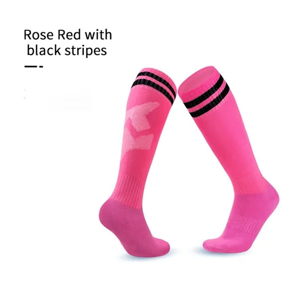 Sport Custom Anti Slip Knee High Athletic Football Socks