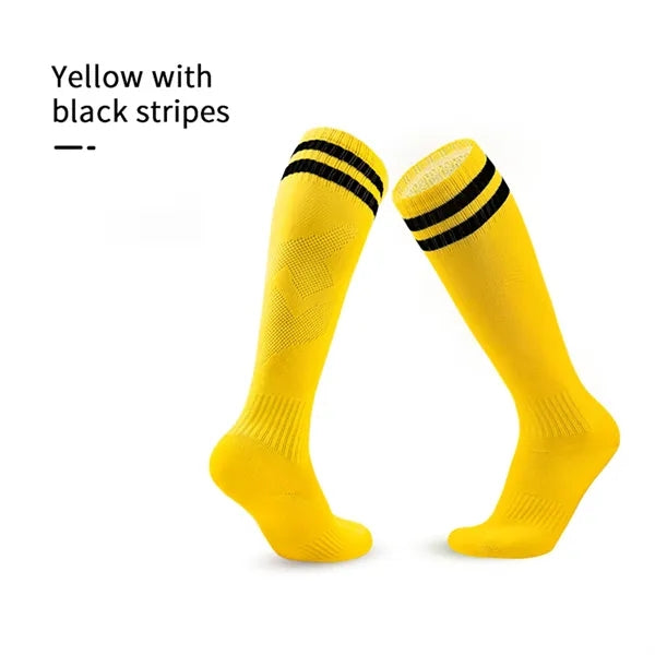 Sport Custom Anti Slip Knee High Athletic Football Socks