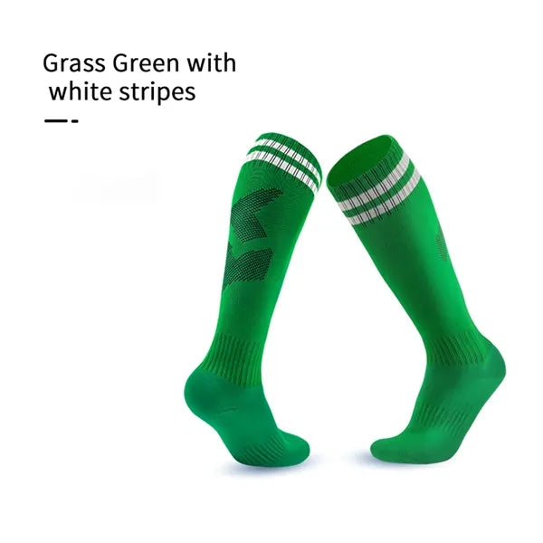 Sport Custom Anti Slip Knee High Athletic Football Socks
