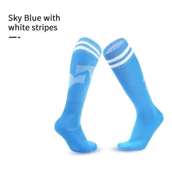 Sport Custom Anti Slip Knee High Athletic Football Socks