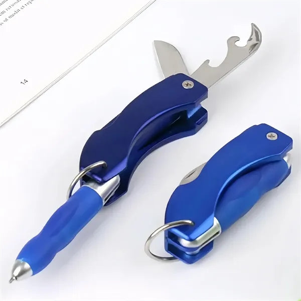 Custom 5 in 1 Folding Multifunctional Tool Ballpoint Pen