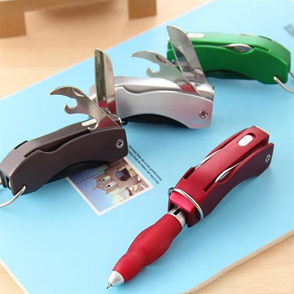Custom 5 in 1 Folding Multifunctional Tool Ballpoint Pen