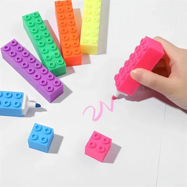 Customizable Building Bricks Stacking Magic Highlighter Pen