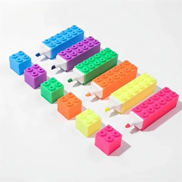 Customizable Building Bricks Stacking Magic Highlighter Pen