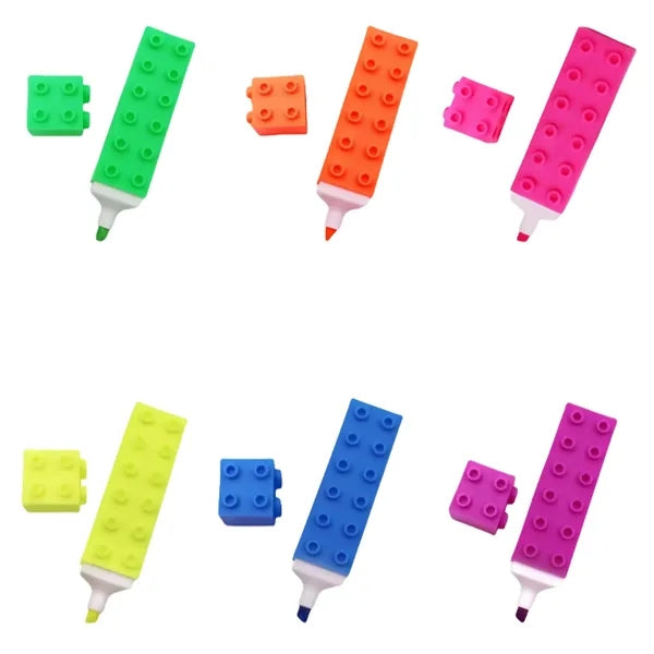 Customizable Building Bricks Stacking Magic Highlighter Pen