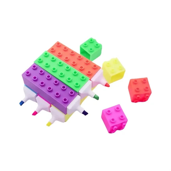 Customizable Building Bricks Stacking Magic Highlighter Pen