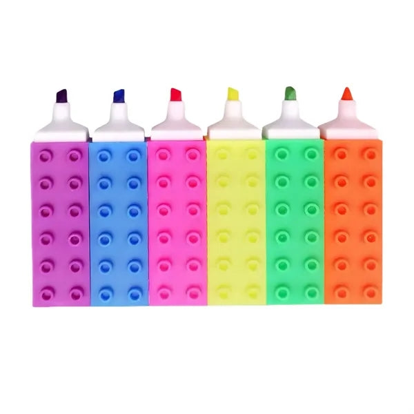 Customizable Building Bricks Stacking Magic Highlighter Pen