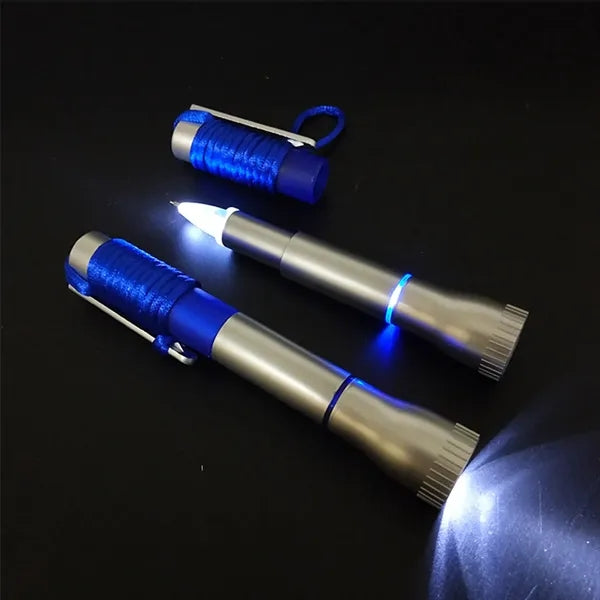 Custom Multifunctional Flashlight Pen With Hanging Rope