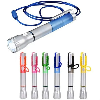 Custom Multifunctional Flashlight Pen With Hanging Rope