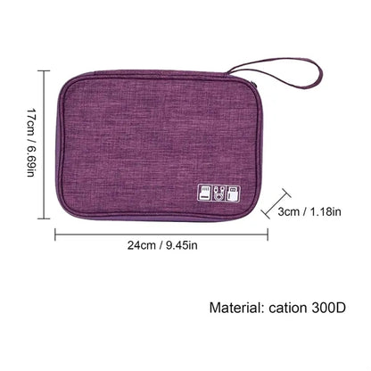 Fashion Electronic Cable Organizer Bag Travel Case
