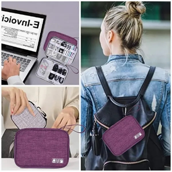 Fashion Electronic Cable Organizer Bag Travel Case
