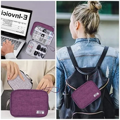 Fashion Electronic Cable Organizer Bag Travel Case