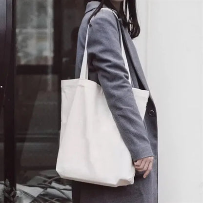 Large Recycled Canvas Satchel Tote Bag Cotto Shopping